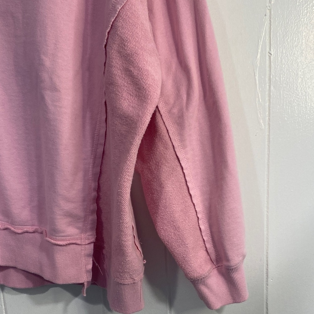 Simply Southern Sweatshirt Pale Pink Slouchy V-Neck Cotton Lounge Extra Large - Picture 6 of 10